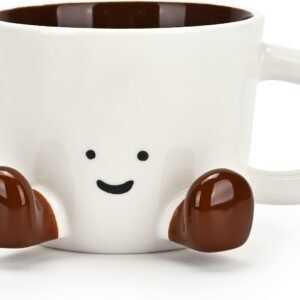 Coffee Mugs,Cute funny Mug For Women, 12.8oz/380ml Unique Ceramic Coffee Tea Cups, Office Mug Gift (chocolate)