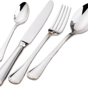 16-Piece Silverware Set, 18/10 Stainless Steel Flatware Set Service for 4, Heavy Duty Forged Cutlery Set with Wave Pattern Handle, Mirror Polished & Dishwasher Safe Utensils for Home & Gift